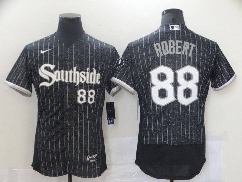 Men Chicago White Sox #88 Robert City Edition Black Elite Nike 2021 MLB Jerseys->chicago white sox->MLB Jersey